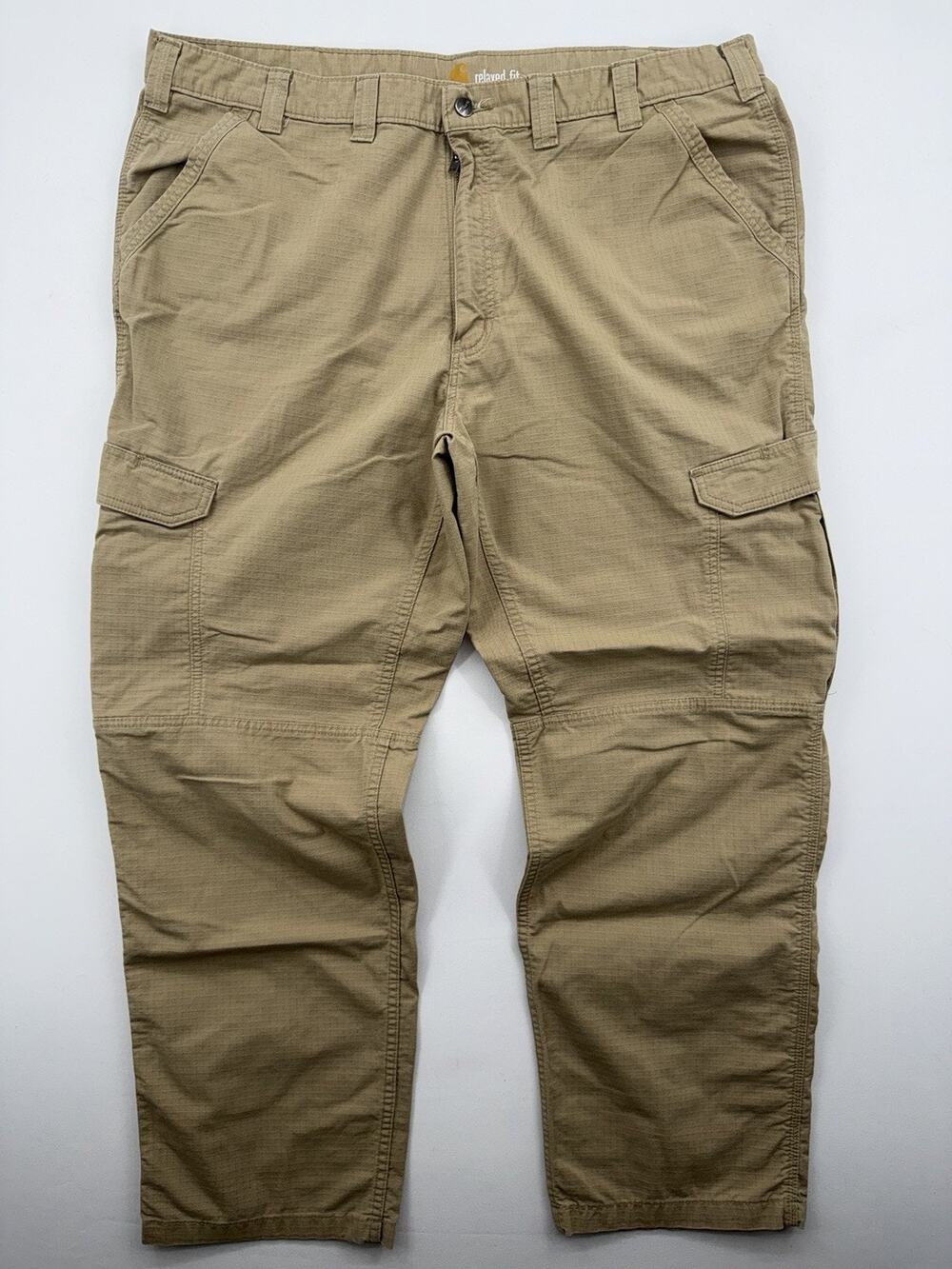 Carhartt Cargo Pants Mens 44x32 Khaki Relaxed Fit Utility Pockets